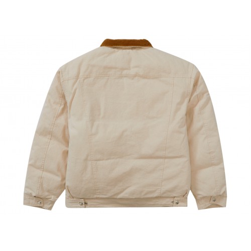 Оригинальный шмот Supreme Schott Canvas Down Trucker Jacket Natural - 70см
