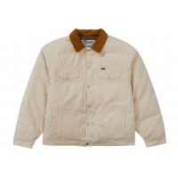 Supreme Schott Canvas Down Trucker Jacket Natural