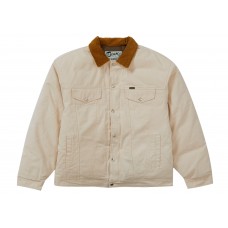 Supreme Schott Canvas Down Trucker Jacket Natural