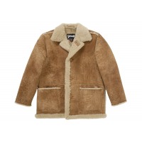 Supreme Schott Shearling Coat Tan