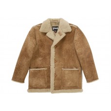 Supreme Schott Shearling Coat Tan