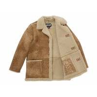 Supreme Schott Shearling Coat Tan