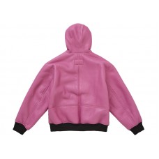 Supreme Schott Shearling Hooded Work Jacket Pink