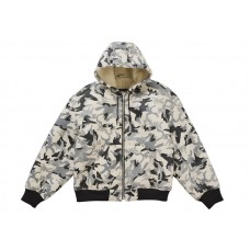 Supreme Schott Shearling Hooded Work Jacket Snow Camo