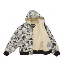 Supreme Schott Shearling Hooded Work Jacket Snow Camo