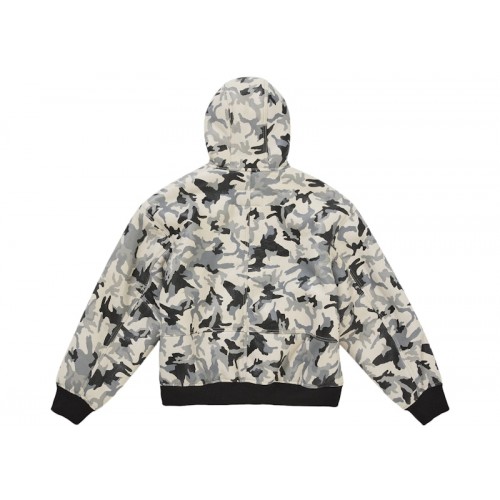 Supreme Schott Shearling Hooded Work Jacket Snow Camo