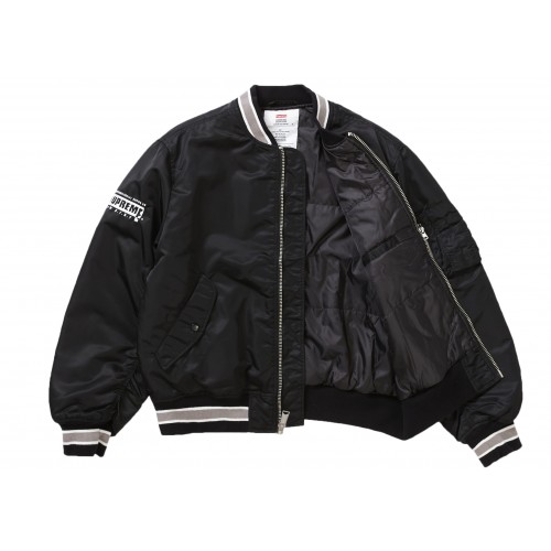 Оригинальный шмот Supreme Second To None MA-1 Jacket Black - 70см