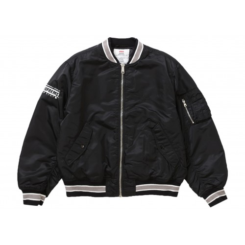 Оригинальный шмот Supreme Second To None MA-1 Jacket Black - 70см