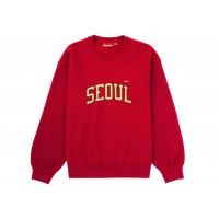 Supreme Seoul Shop Small Box Crewneck Red