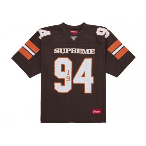 Supreme Sequin Football Jersey Brown