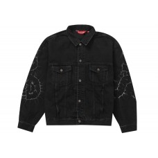 Supreme Shibori Denim Trucker Jacket Black