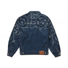Supreme Shibori Denim Trucker Jacket Rigid Indigo