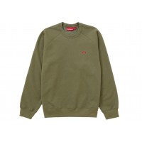 Supreme Small Box Raglan Crewneck Light Olive