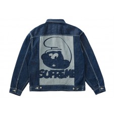 Supreme Smurfs Denim Trucker Jacket Blue