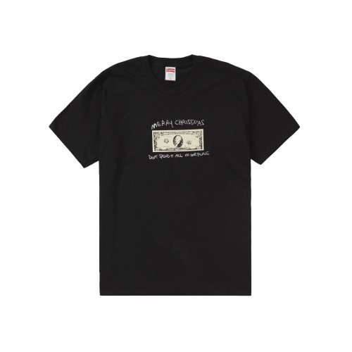 Оригинальный шмот Supreme Spend It Tee Black - 70см