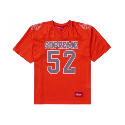 Оригинальный шмот Supreme Spiderweb Football Jersey Orange