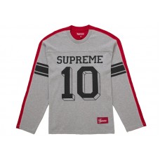 Supreme Split L/S Football Top Grey
