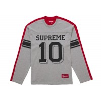 Supreme Split L/S Football Top Grey