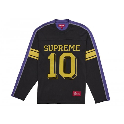 Supreme Split L/S Football Top Black