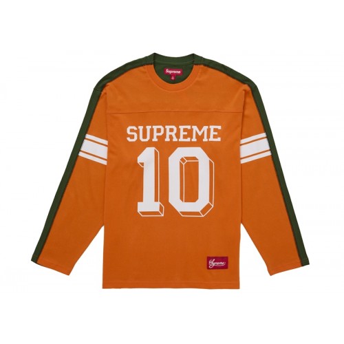 Supreme Split L/S Football Top Orange