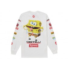 Supreme SpongeBob/Castelli Racing L/S Tee White