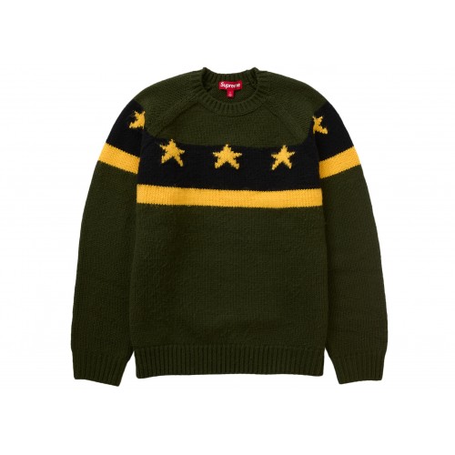 Оригинальный шмот Supreme Stars Sweater Green