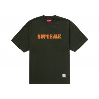 Supreme Stencil Embroidered S/S Top Green