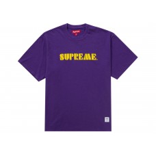 Supreme Stencil Embroidered S/S Top Purple