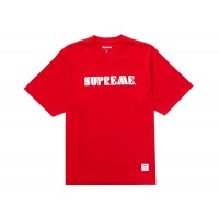 Supreme Stencil Embroidered S/S Top Red