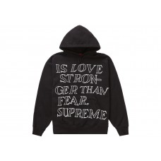 Supreme Stronger Than Fear Hooded Sweatshirt Black