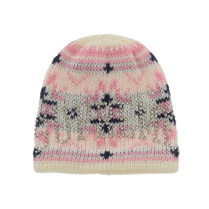 Шапка Supreme Studded Fair Isle Beanie White Шапка Supreme Studded Fair Isle Beanie White