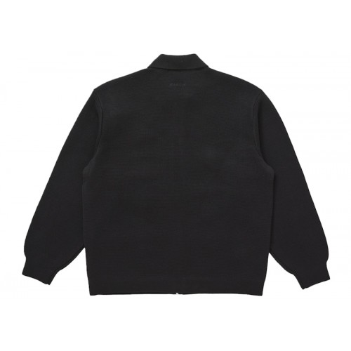 Supreme Studded Suede Zip Up Cardigan Black