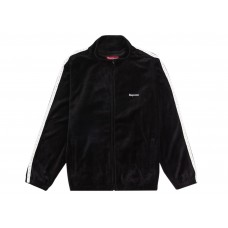 Supreme Studded Velour Track Jacket Black