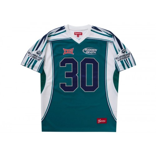 Оригинальный шмот Supreme Sudden Death Football Jersey Teal