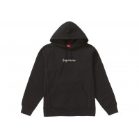 Supreme Swarovski Box Logo Hooded Sweatshirt Black