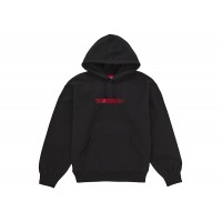 Supreme Swarovski Motion Logo Hooded Sweatshirt Black
