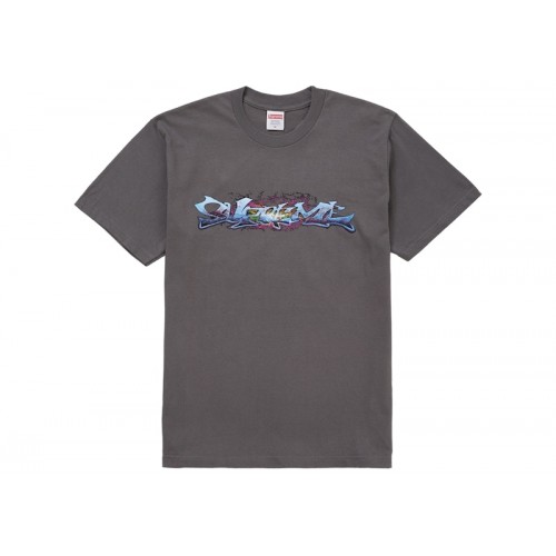 Supreme Tag Tee Charcoal
