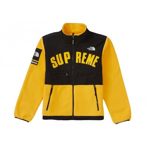 Supreme The North Face Arc Logo Denali Fleece Jacket Yellow