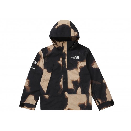 Оригинальный шмот Supreme The North Face Bleached Denim Print Mountain Jacket Black - 70см