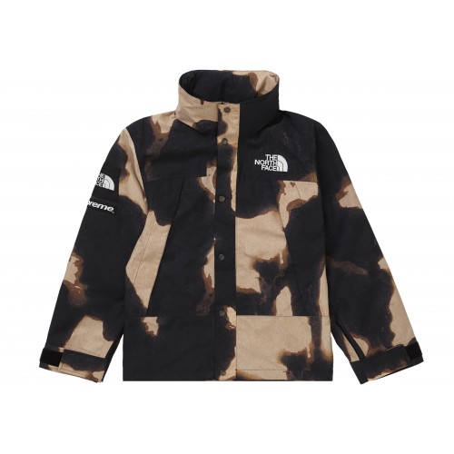 Оригинальный шмот Supreme The North Face Bleached Denim Print Mountain Jacket Black - 70см