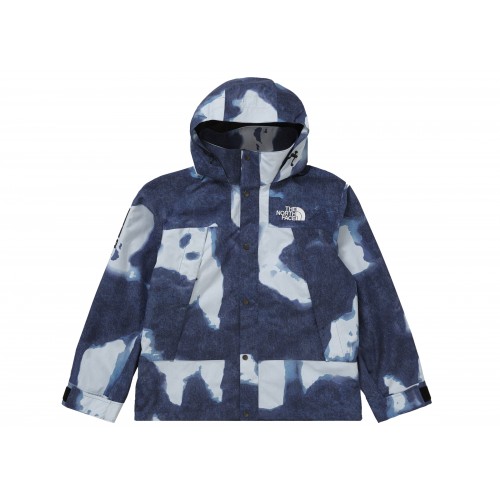Оригинальный шмот Supreme The North Face Bleached Denim Print Mountain Jacket Indigo - 70см