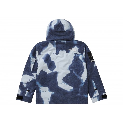 Оригинальный шмот Supreme The North Face Bleached Denim Print Mountain Jacket Indigo - 70см