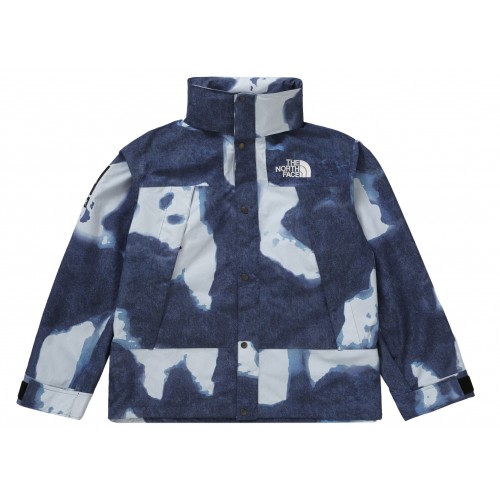 Оригинальный шмот Supreme The North Face Bleached Denim Print Mountain Jacket Indigo - 70см