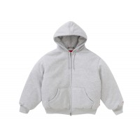 Supreme The North Face Down Filled Zip Up Hooded Sweatshirt Heather Grey