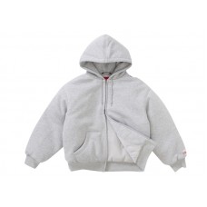 Supreme The North Face Down Filled Zip Up Hooded Sweatshirt Heather Grey