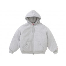 Supreme The North Face Down Filled Zip Up Hooded Sweatshirt Heather Grey