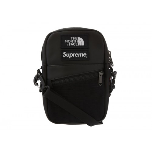 Supreme The North Face Leather Shoulder Bag Black