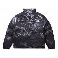 Supreme The North Face Printed Nuptse Trompe Loeil Jacket Black