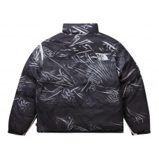 Supreme The North Face Printed Nuptse Trompe Loeil Jacket Black