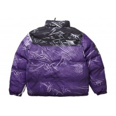 Supreme The North Face Printed Nuptse Trompe Loeil Jacket Purple